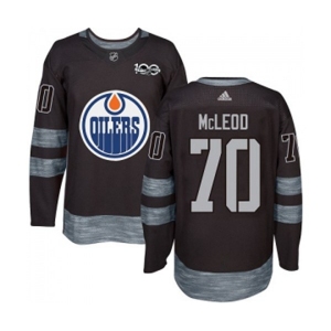 Adidas Edmonton Oilers #70 Ryan McLeod Authentic Black 1917-2017 100th Anniversary NHL Jersey