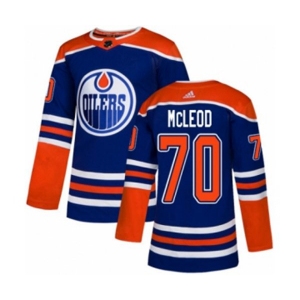 Adidas Edmonton Oilers #70 Ryan McLeod Authentic Royal Blue Alternate NHL Jersey