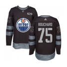 Adidas Edmonton Oilers #75 Evan Bouchard Authentic Black 1917-2017 100th Anniversary NHL Jersey