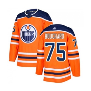 Adidas Edmonton Oilers #75 Evan Bouchard Premier Orange Home NHL Jersey