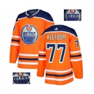 Adidas Edmonton Oilers #77 Oscar Klefbom Authentic Orange Fashion Gold NHL Jersey