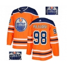 Adidas Edmonton Oilers #98 Jesse Puljujarvi Authentic Orange Fashion Gold NHL Jersey