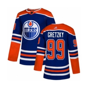 Adidas Edmonton Oilers #99 Wayne Gretzky Authentic Royal Blue Alternate NHL Jersey