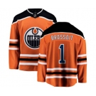 Edmonton Oilers #1 Laurent Brossoit Fanatics Branded Orange Home Breakaway NHL Jersey