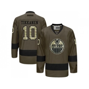 Edmonton Oilers #10 Esa Tikkanen Green Salute to Service Stitched NHL Jersey