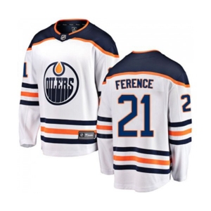 Edmonton Oilers #21 Andrew Ference Fanatics Branded White Away Breakaway NHL Jersey