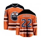 Edmonton Oilers #22 Jean-Francois Jacques Fanatics Branded Orange Home Breakaway NHL Jersey