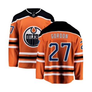 Edmonton Oilers #27 Boyd Gordon Fanatics Branded Orange Home Breakaway NHL Jersey