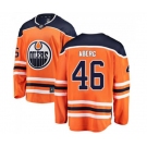 Edmonton Oilers #46 Pontus Aberg Authentic Orange Home Fanatics Branded Breakaway NHL Jersey