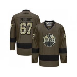 Edmonton Oilers #67 Benoit Pouliot Green Salute to Service Stitched NHL Jersey