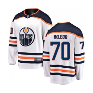 Edmonton Oilers #70 Ryan McLeod Authentic White Away Fanatics Branded Breakaway NHL Jersey