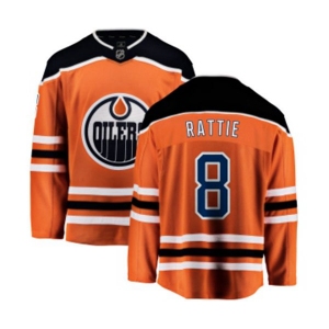 Edmonton Oilers #8 Ty Rattie Fanatics Branded Orange Home Breakaway NHL Jersey
