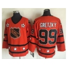 Edmonton Oilers #99 Wayne Gretzky Orange All Star CCM Throwback Stitched NHL Jersey