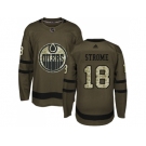 Men Adidas Edmonton Oilers #18 Ryan Strome Green Salute to Service Stitched NHL Jersey