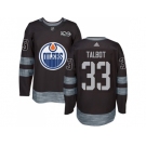 Men Adidas Edmonton Oilers #33 Cam Talbot Black 1917-2017 100th Anniversary Stitched NHL Jersey