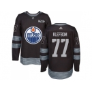 Men Adidas Edmonton Oilers #77 Oscar Klefbom Black 1917-2017 100th Anniversary Stitched NHL Jersey