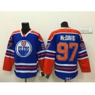 Men Adidas Edmonton Oilers #97 Connor McDavid Blue Stitched NHL Jersey