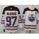 Men Adidas Edmonton Oilers #97 Connor McDavid White Road Authentic Stitched NHL Jersey