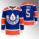 Men Edmonton Oilers #5 Cody Ceci 2023 Royal Heritage Classic Primegreen Stitched Jersey