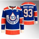 Men Edmonton Oilers #93 Ryan Nugent Hopkins 2023 Royal Heritage Classic Primegreen Stitched Jersey