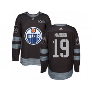 Men's Adidas Edmonton Oilers #19 Patrick Maroon Authentic Black 1917-2017 100th Anniversary NHL Jersey