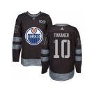 Men's Edmonton Oilers #10 Esa Tikkanen Black 1917-2017 100th Anniversary Stitched NHL Jersey