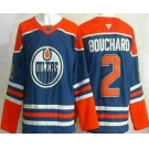 Men's Edmonton Oilers #2 Evan Bouchard Blue Authentic Jersey