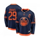 Men's Edmonton Oilers #29 Leon Draisaitl Authentic Navy Blue Alternate Fanatics Branded Breakaway Hockey Jersey