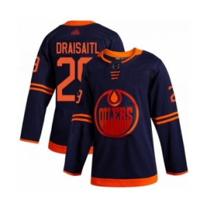 Men's Edmonton Oilers #29 Leon Draisaitl Authentic Navy Blue Alternate Hockey Jersey