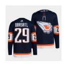 Men's Edmonton Oilers #29 Leon Draisaitl Navy 2022-23 Reverse Retro Stitched Jersey