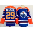 Men's Edmonton Oilers #29 Leon Draisaitl Royal 2024-25 Stitched Jersey