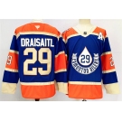Men's Edmonton Oilers #29 Leon Draisaitl Royal 2024-25 With A Patch Heritage Classic Primegreen Stitched Jersey
