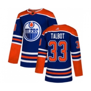 Men's Edmonton Oilers #33 Cam Talbot Royal Alternate Stitched Hockey Jersey