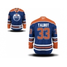 Men's Edmonton Oilers #33 Cam Talbot Royal Blue Home NHL Jersey