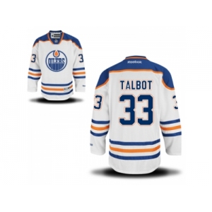 Men's Edmonton Oilers #33 Cam Talbot White Away NHL Jersey