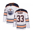 Men's Edmonton Oilers #33 Cam Talbot White Road Stitched Hockey Jersey