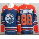 Men's Edmonton Oilers #88 Andrew Mangiapane Blue Authentic Jersey