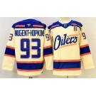 Men's Edmonton Oilers #93 Ryan Nugent-Hopkins Light Beige 2025 Alternate With A Patch Stitched Hockey Jersey