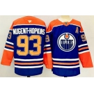 Men's Edmonton Oilers #93 Ryan Nugent-Hopkins Royal 2025 Premium Home Stitched Hockey
