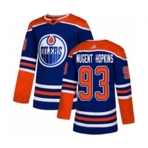 Men's Edmonton Oilers #93 Ryan Nugent-Hopkins Royal Alternate Stitched Hockey Jersey