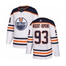 Men's Edmonton Oilers #93 Ryan Nugent-Hopkins White Road Stitched Hockey Jersey