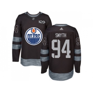 Men's Edmonton Oilers #94 Ryan Smyth Black 1917-2017 100th Anniversary Stitched NHL Jersey