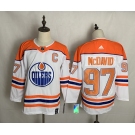 Men's Edmonton Oilers  #97 Connor McDavid Authentic White 2021 New Hockey Jersey