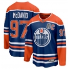 Men's Edmonton Oilers #97 Connor McDavid Royal 2025 Stanley Cup Final Home Breakaway Jersey