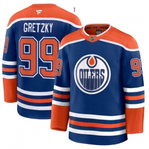 Men's Edmonton Oilers #99 Wayne Gretzky Royal 2025 Premium Home Stitched Hockey Jersey