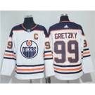 Men's Edmonton Oilers #99 Wayne Gretzky White Road Stitched Hockey Jersey