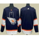 Men's Edmonton Oilers Blank Navy 2022 Reverse Retro Stitched Jersey