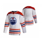 Men's Edmonton Oilers Blank White 2020-21 Reverse Retro Alternate Hockey Jersey