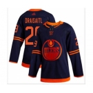 Men's Oilers #29 Leon Draisaitl Navy Alternate Authentic Stitched Hockey Jersey