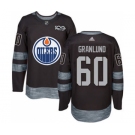 Men's Oilers #60 Markus Granlund Black 1917-2017 100th Anniversary Stitched Hockey Jersey